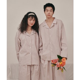 OGGITT uni도미토리 시즌 스트라이프 파자마 살구 267677