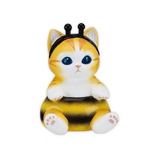 正版 現貨 快速發貨 盒裝版代理版 IKOH 貓福珊迪造型公仔P2 全5款 福貓珊迪炸蝦貓章魚貓虎鯨貓mofusand 蜜蜂髮箍貓咪, 1個