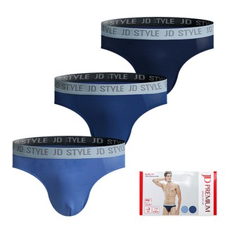 제임스딘 시원한 쿨링 메쉬 남성 삼각팬티 3매입