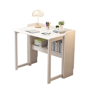 小戶型 電腦桌 實木 折疊 書桌 兒童學習桌 簡約寫字桌 辦公桌036, 白色-0.7米書桌