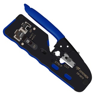 拓伏銳 網路壓線鉗 穿透式網路壓線鉗 水晶頭壓接鉗 壓接鉗 網路線 壓線鉗 CP-3213 CAT5 CAT7, 1個, 6P/8P穿透式掌上網路棘輪壓接鉗,CP-3213