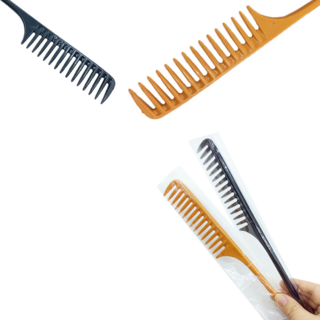가르마헤어꼬리빗 간격넓은헤어빗 머리카락머리브러쉬, 블랙, 1개