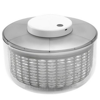 電動沙拉脫水器 6L 蔬菜脫水器 瀝水籃 蔬果洗菜瀝水盆, 1個, 灰色6L(包裝外盒有破，不影響內容物)
