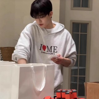 ITZAVIBE 韓國小眾潮牌聯名款學院風寬鬆連帽衛衣帽衫 男女同款