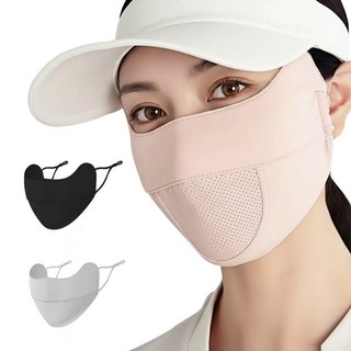 1+1 주요커머스 자외선차단 메쉬 골프 마스크 얼굴 햇빛가리개 안면 스포츠