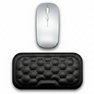 리브포스 손목편한 가죽 마우스 받침대, 1개, 블랙