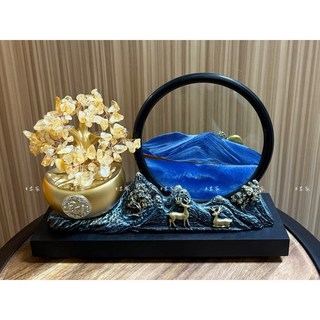 台灣現貨快速發貨元寶流沙黃金發財樹招財樹開幕送禮開運家飾品風水