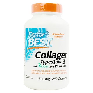Doctor's BEST Types1&3複合膠原蛋白膠囊, 240顆, 1罐