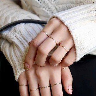 S925純銀 線戒 三色 多尺寸 1.2MM不易變形 極細線戒