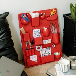 비트라 유텐실로 벽걸이 수납함 미드센츄리 스토리지보드 보관함 장식, 레드, 레드