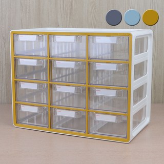 [힘찬쇼핑]시스맥스 U.P 12단 시스템 멀티박스 멀티박스 데스크정리함 소품정리함 화장품정리대 수납함 아크릴정리함 다용도정리함 보관함, 그레이, 1개