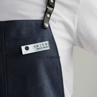 金屬不鏽鋼名牌 拉絲胸牌員工牌定製logo姓名牌別針磁吸