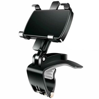 차량용핸드폰거치대 계기판대쉬보드 휴대폰거치대 360도 회전 집게형, 블랙, 1개