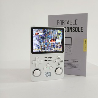 그린플래그 R36S 한방팩 내장 장착 한글 휴대용 레트로 게임기, 화이트, 256G (한글 게임팩 내장), 휴대용 미니 게임기