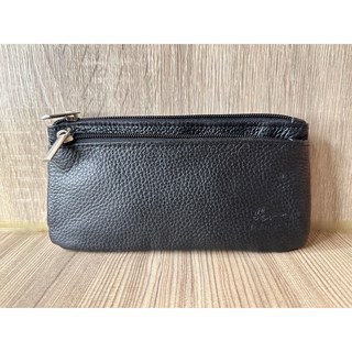 Maiko真皮三層大口袋拉鍊皮夾 零錢包