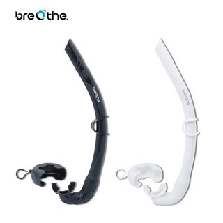 Breathe水呼吸 自由潛水專用可折式矽膠浮潛呼吸管 (無排水閥) 自潛呼吸管，輕巧便攜，舒適安全, 黑