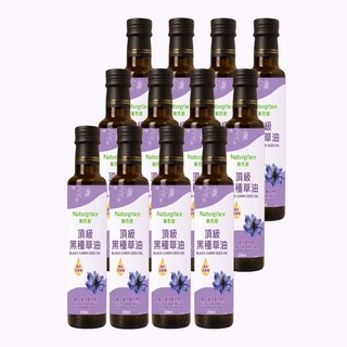 Naturgrace樂而泉頂級黑種草油250ml，第一道冷壓初榨，富含百里醌，健康維持，促進新陳代謝, 12個, 250ml
