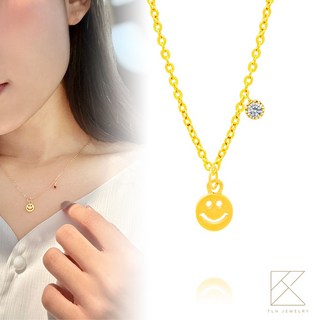 【TLH】黃金墜項鍊 純金999 誕生石系列 約重0.03錢