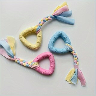 라프 강아지 로프 장난감 터그놀이 스트레스 해소, 1개, 블루