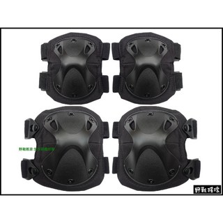 野戰搖滾-生存遊戲 變形金剛戰術生存遊戲護具組-護膝&護肘 狼棕色, 黑色, 1個