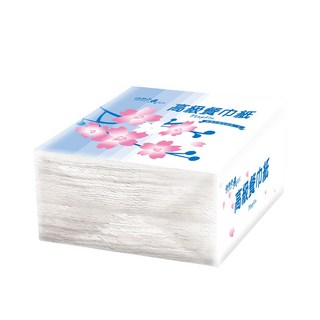 高級餐巾紙 櫻花圖案 50張, 1個, 藍包裝 1920張 白色