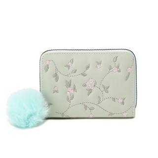 穎鋪 現貨免運 零錢包 女生皮夾 錢包 繡花皮包 皮革包 短夾錢包 零錢皮包 錢包女 韓版三層皮夾 日本可愛卡夾B230