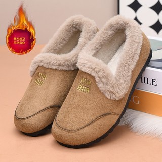여성 방한 푹신한 겨울 보온 슬립온 신발