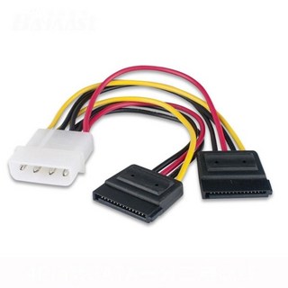 Molex SATA 전원 분배기 Y 케이블 듀얼 하드 드라이브 전원 리드 전원 익스텐션 케이블 암 케이블 어댑터 4