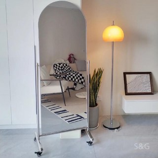 이동식 전신거울 아치 실버 체크 드레스룸 대형거울 바디, 1. 거울, B. 176x70cm