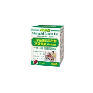 三多 葉黃素複方軟膠囊 100粒，晶亮有神，舒適視野, 1個
