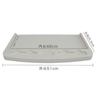 【 199出貨】ABS鍵盤托架 支架 辦公桌電腦鍵盤抽屜伸縮支撐架 帶靜音鍵盤拖軌道, 51cm無蓋白色（不配導軌）, 1個