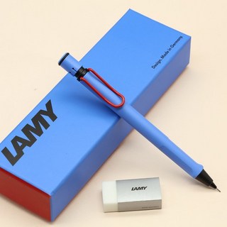 [무료각인서비스] 라미 사파리 한정판 샤프+지우개 / 프렌치블루 0.5mm / 선물포장 / 정식수입처 제품, 각인 있음, 포장 필요없음+사은품