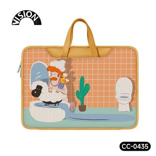 V-SION 유럽 및 미국 코믹 스타일의 노트북 가방 애플 MacBook용 휴대용, 15.6인치, CC-0435, 1개