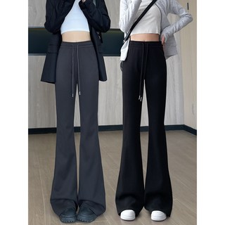 高腰顯瘦微喇叭褲 - 運動休閒馬蹄褲