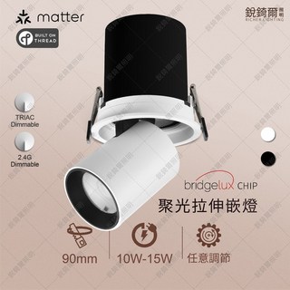 Richer Lighting LED 崁燈 90mm 聚光拉伸嵌燈 TUL-DLTS-1503 高演色 Ra≥97, 1個, 90mm 黑框,10W 3000K 暖光