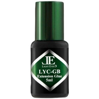 LIGHT EYES LYC-GB 植睫毛專用黑膠 5ml｜速乾持久低刺激嫁接睫毛最佳選擇, 1個, 黑膠