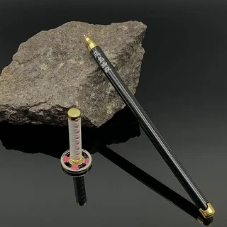 Demon Slayer Nichirin Blade 젤 펜 금속 서명 펜 애니메이션 0.5mm 검정 문구 학교 사무용품 쓰기 선물, [01] Black 0.5mm, [12] L