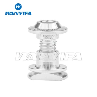 주유캡 WAIFA GR5 티타늄 볼트 C 캘리퍼스 브레이크 슈즈 육각 나사 와셔 자전거 사이클링 패드 부품, 01 TITANIUM