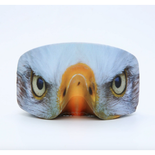 滑雪鏡收納套，山峰設計，柔軟保護，輕巧便攜, 老鷹, 1個