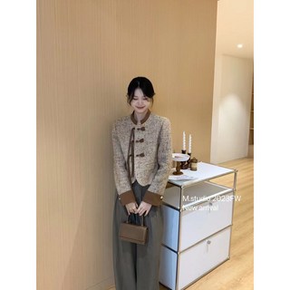 新中式盤扣小香風拼接復古氣質名媛外套女