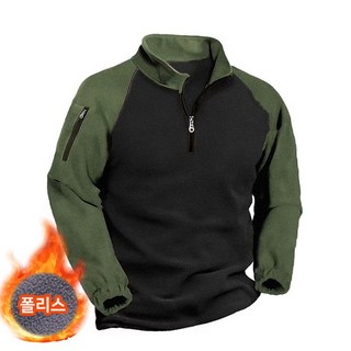 YONO 남성 겨울 방한 후리스 티셔츠 따뜻한 보온 기모 작업복 등산복