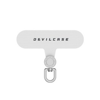 DEVILCASE 惡魔盾 360度旋轉手機墊片 掛繩夾片 多功能手機支架 輕薄無線充電適用, 白色