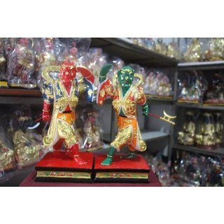 香樟木雕千里眼神像順風耳神像 哼哈二將門神佛像 金剛力士護法神 純手工雕刻風水宗教擺件, 8寸單尊價