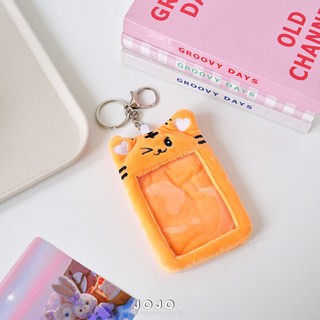 JOJO 小動物毛絨卡套鑰匙圈 拍立得吊飾 悠遊卡套