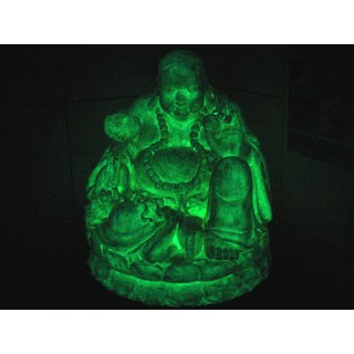 夜光彌勒佛像擺件，能量礦石材質，仿夜光石塗料，居家裝飾，招財納福，增添生活品味