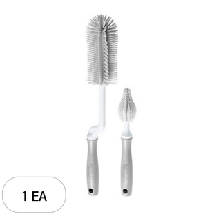 모윰 실리콘 젖병솔 2종 세트, 1세트, 쿨그레이