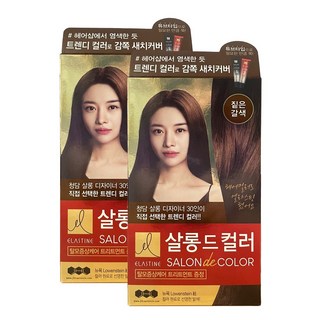 엘라스틴 살롱드컬러 짙은갈색 2개