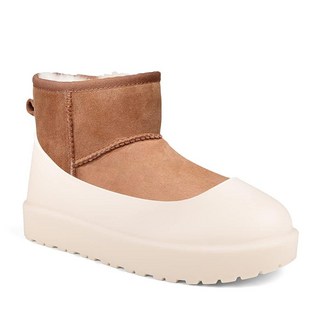 FLEX BOOT GUARD UGG 부츠와 호환 방수 실리콘 고무 신발 커버 재사용 가능한 업그레이드 오버슈즈 미끄럼 방지 세탁 가능 여성 남성용 베이지.