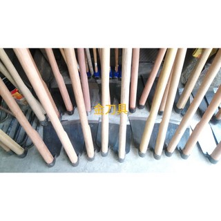 金刀具 #H02 鐵店出品農用鋤頭，鋒利耐用，園藝翻土農具, 1個, 農用鋤頭+4.5尺赤皮柄