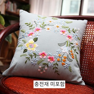 프랑스 자수 DIY 세트 자수쿠션커버, zhentao2, 1세트